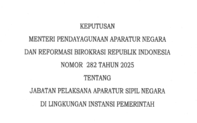 Kepmenpanrb Nomor 282 Tahun 2025