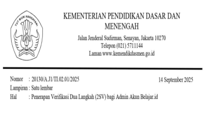 Penerapan Verifikasi Dua Langkah (2SV) bagi Admin Akun Belajar.ID