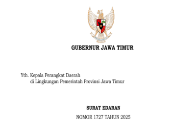 Surat Edaran Gubernur Jawa Timur No 1727 Tahun 2025