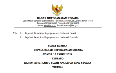Kartu Istri/Kartu Suami ASN Virtual