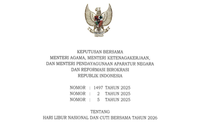 SKB Libur Nasional dan Cuti Bersama Tahun 2026